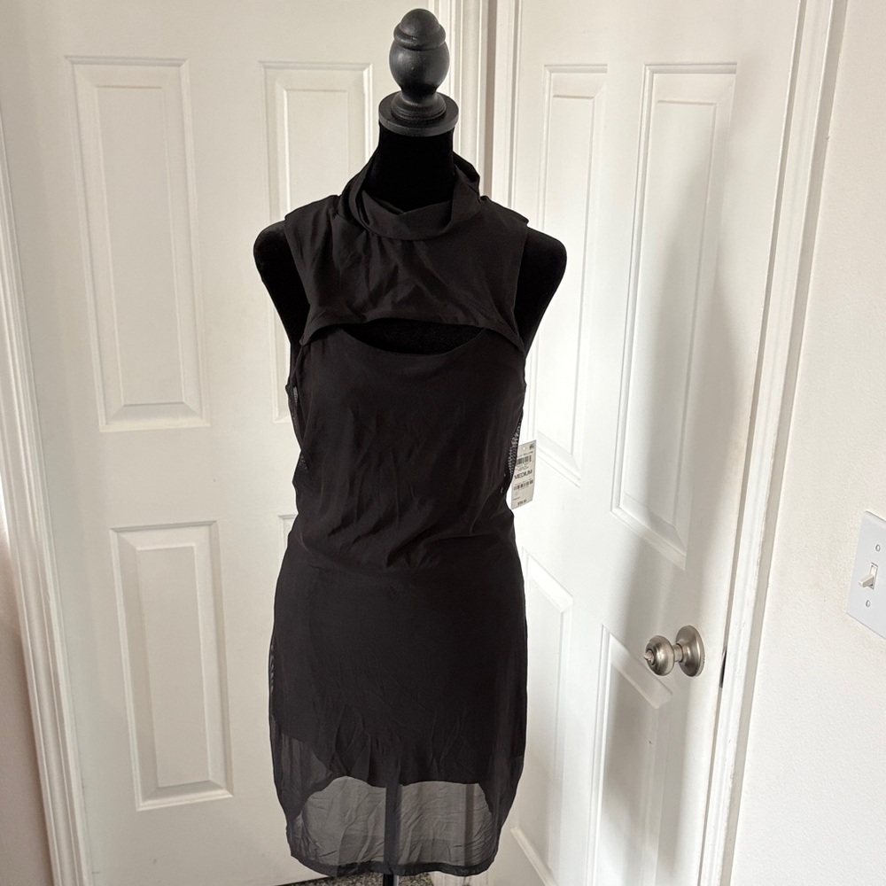 Bar lll NWT Black Mesh Bodycon Mini Dress